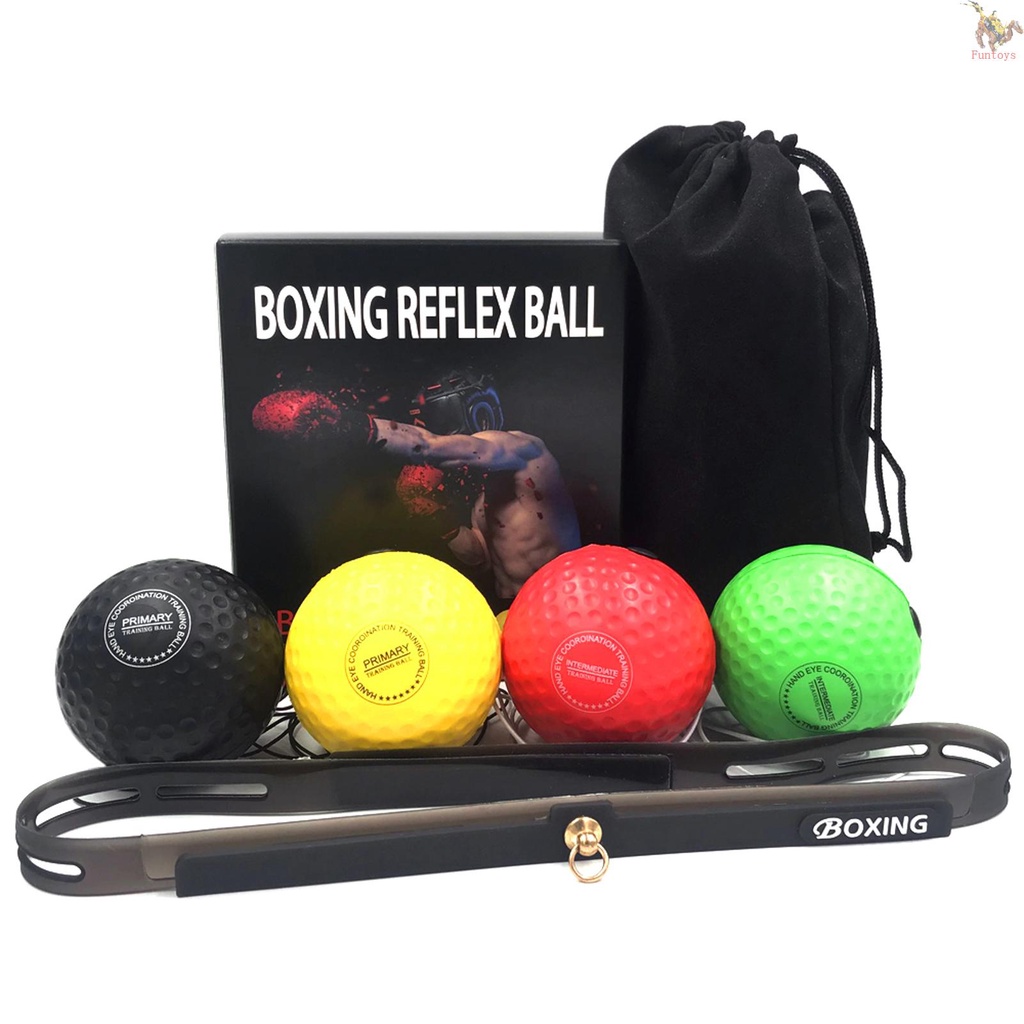 FUN.T Boxing Reflex Balls with Silicone Fitness Headband Punching