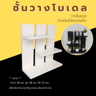 ชั้นวางต้นไม้ วางโมเดลแคคตัส MINIMAL SHELF ชั้นไม้หลังระแนง ขนาด 28*30*11ซม.