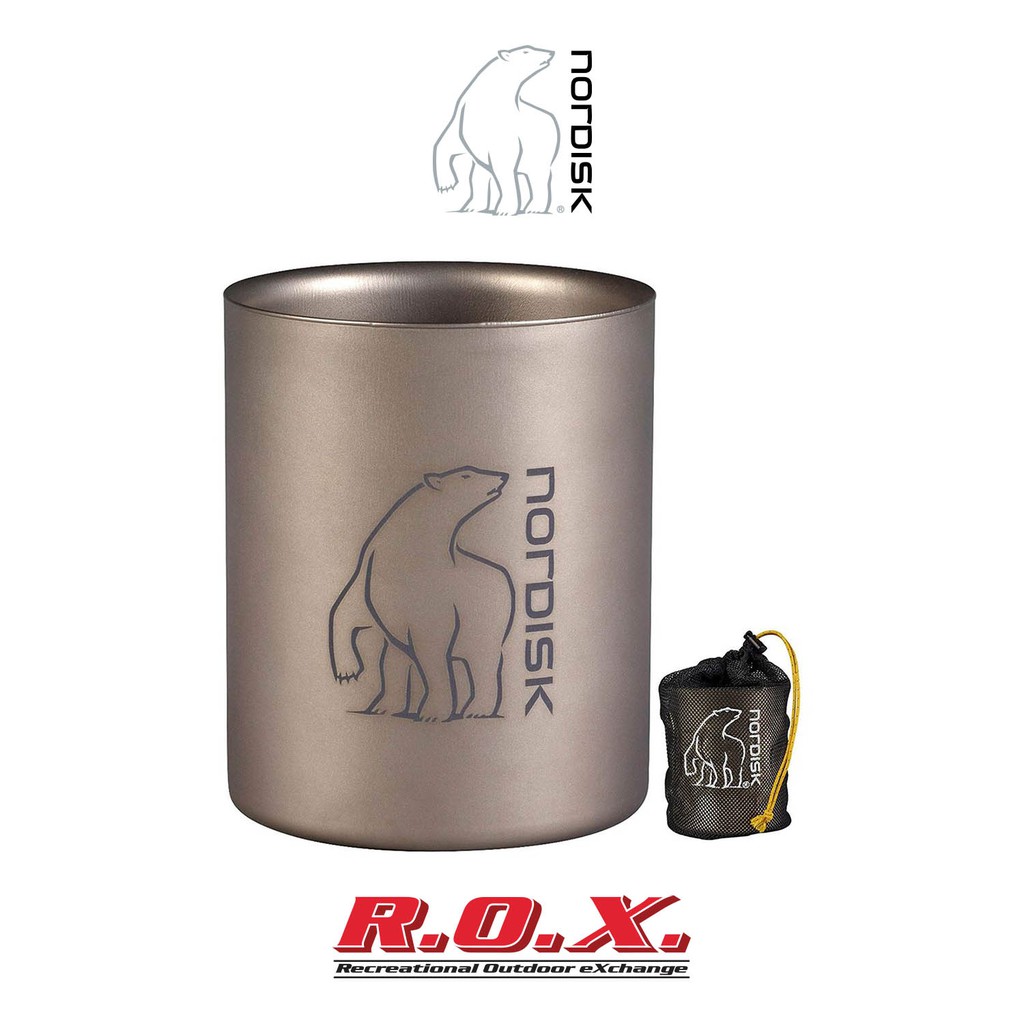 NORDISK TITANIUM MUG DOUBLE-WALL 220ML แก้วน้ำ TITANIUM แก้วน้ำแคมป์ปิ้ง