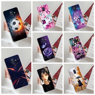 เคสซิลิโคนนิ่ม แบบใส ลายผีเสื้อ สําหรับ Samsung Galaxy A6 A6+ A6 Plus J8 2018 Samsung A600F A605F