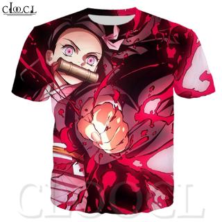 CLOOCL Anime Demon Slayer: Kimetsu No Yaiba Men Harajuku T-Shirt 3D Print Hip Hop Tops