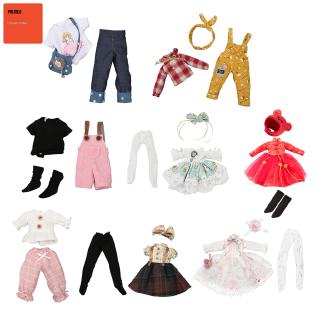 1 set cloth Suitable for  30cm /36cm  doll ตุ๊กตา บาร์บี้ ตาแก้ว หน้าเกาหลี ญี่ปุ่น ผิวขาว ขนาด 30 cm แถมรองเท้าแบบสุ่ม