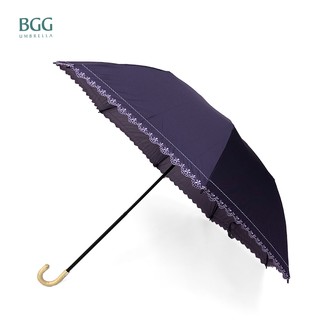 BGG UV Cut 100% Lace Folding Umbrella ร่ม ร่มพับ กันแดด กันยูวี 100% กันฝน เคลือบยูวีสีดำ ลายลูกไม้หรู(FM112122)