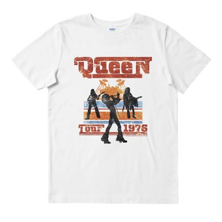 Queen - ทัวร์ 1976 | เสื้อยืด พิมพ์ลายวงดนตรี | Merch เครื่องดนตรี | Unisex | วงดนตรีเมอร์ช | เสื้อยืด พิมพ์ลายดนตรี | ร็อคคลาสสิก