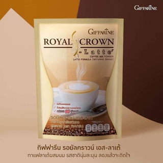 รอยัลคราวน์ เอส-ลาเต้ กิฟฟารีน กาแฟปรุงสำเร็จชนิดผง สูตรลาเต้ สูตรไม่ใส่น้ำตาไม่มีล ไขมันทรานส์ พลังงาน 90 Kcal / ซอง 10