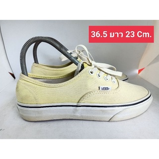 Vans แท้ Size 36.5 ยาว 23 รองเท้ามือสอง ผ้าใบ แฟชั่น ทำงาน ลำลอง เที่ยว เกรด A+(P)