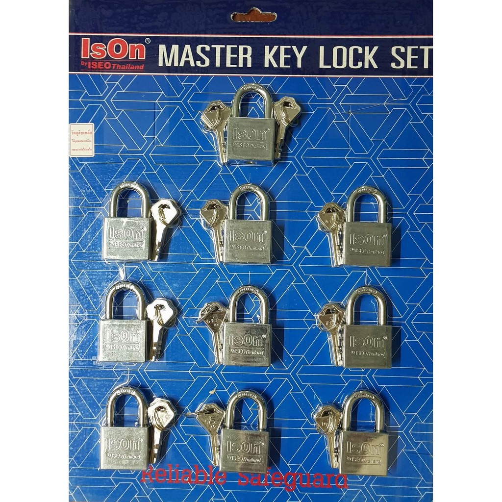 ISON by ISEO MASTER KEY ชุดกุญแจ 40มม.มาสเตอร์คีย์ 10ชุด | Shopee Thailand