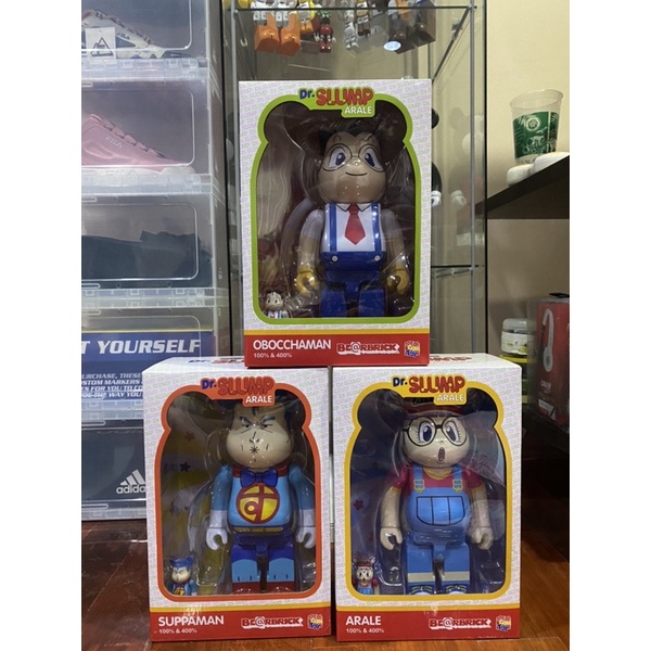 Bearbrick Dr. Slump set. Arele/ Obocchaman/ Suppaman 400%+100% ใหม่กริบ