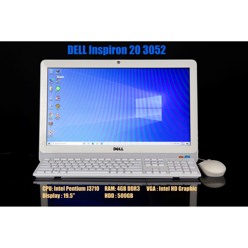 All-in-one Dell Inspiron 20 3052 ครบชุด Intel:J3710/Ram4GB/HD500GB/19.5" + Mouse Keyboard *** โปรดอ่