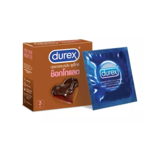 Durex ดูเร็กซ์ ถุงยางอนามัย ช็อกโกแลต 3 ชิ้น 1 กล่อง