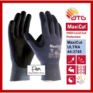 Atg MaxiCut ULTRA 44-3745 ถุงมือนิรภัย - ตัวต้านทานการตัดระดับ 5 , การป้องกันระบายอากาศที่ยืดหยุ่น