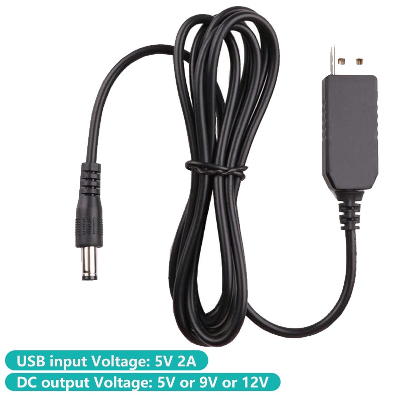 Dc 5V to 12V/5V to 9V / 5V to 5V สาย USB Wifi to Powerbank Cable Boost Converter Step-up Cord Connector สําหรับโมเด็มเราเตอร์ Wifi