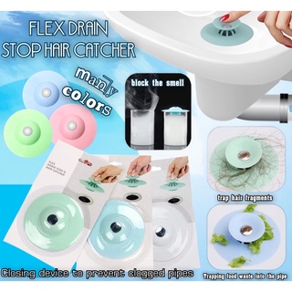 Flex drain stop hair catcher จุกซิลิโคนปิดท่อดักจับเส้นผมเศษอาหาร ป้องกันกลิ่นท่อน้ำ