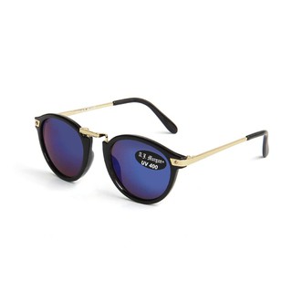 AJ Morgan Coolcat Sunglasses Black, Blue Mirror Lens แว่นกันแดดสีดำ เลนส์ปรอทน้ำเงิน