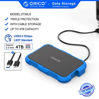 ราคาORICO 2.5 inch HDD Enclosure Outdoor Waterproof Shockproof Dustproof Hard Disk Box SATA3.0 to USB HDD Case with Portable Hook（2739U3）