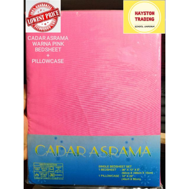 CADAR ASRAMA SINGLE WRNA PINK / BEDSHEET SINGLE COLOUR PINK