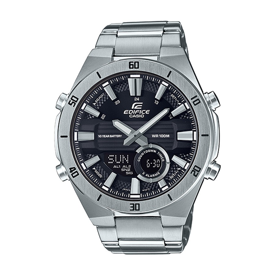 Casio Edifice นาฬิกาข้อมือผู้ชาย สายสเตนเลส รุ่น ERA-110D,ERA-110D-1A,ERA-110D-1AV - สีดำ