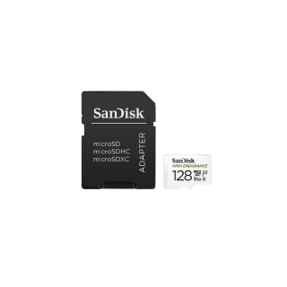 SanDisk High Endurance microSD 128GB (SDSQQNR-128G-GN6IA) สำหรับกล้องวงจรปิด ความเร็วสูงสุดอ่าน 100 MB/s เขียน 40 MB/s