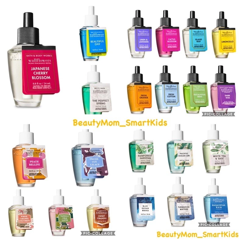 Wallflower Bath & Body Works Refill มีหลากหลายกลิ่นให้เลือกใช้ตามความชอบ หรือตามแต่ความต้องการสร้างบรรยากาศของห้อง