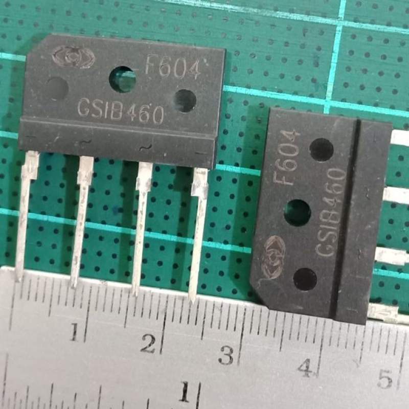 (ใส่โค้ดPEPE333 ลดเพิ่ม 15%)GSIB460 บริดไดโอต 4A 600V ยี่ห้อGULF SEMI/USA แท้-ใหม่ต้นฉบับคุณภาพเต็ม1