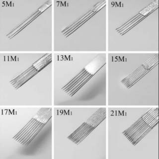 เข็มสัก แบบ M1 RM 5 7 9 9 11 13 15 1 กล่อง 50 ชิ้น และ 1 2 กล่อง 25 ชิ้น