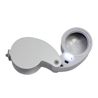 แว่นขยายส่องเครื่องประดับ jewelers loupe 40x25 มม. 2 led