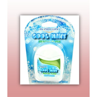 Dr.Phillips Cool Mint Dental Floss ไหมขัดฟัน ดร.ฟิลลิปส์ 55 หลา กลิ่นคูลมิ้นท์ ค่ะ &gt;&lt;