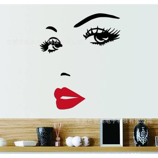 อะคริลิคติดผนัง DIY อะคริลิครูปผู้หญิง-ลืมตา Wall Acrylic 3D