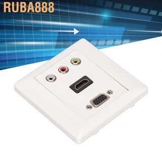 outlet WALL SOCKET หน้ากากเต้ารับสาย hdmi/vga full hd ติดในผนังแบบหัวงอ