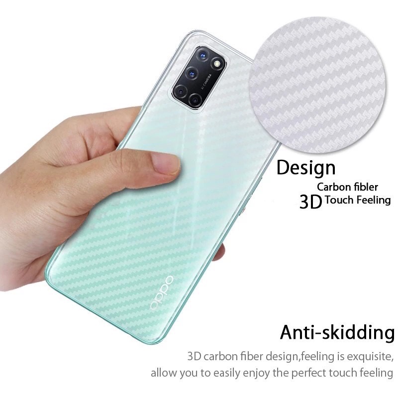 ฟิล์มหลัง Kevlar เคฟล่า OPPO A16K A17 A17K A35 A55 A56 A58 A93s A76 A78 A96 Reno7z Reno8 Reno8z Reno8T F17Pro FindX5Pro