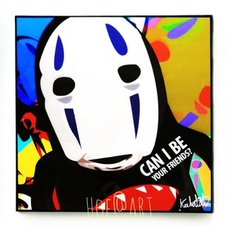 No face โนเฟส Kaonashi คาโอนาชิ ผีไร้หน้า การ์ตูน Spirit Away รูปภาพ​ติด​ผนัง​ pop art ของขวัญ รูปภาพ cartoon กรอบรูป