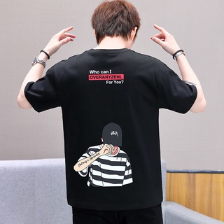 เสื้อยืดโอเวอร์ไซส์♗﹍☑เสื้อยืดแขนสั้นผู้ชายฤดูร้อนใหม่สนุกการ์ตูนพิมพ์ INS เสื้อยืดผู้ชายผ้าฝ้ายชายครึ่งแขนอินเทรนด์S-4X