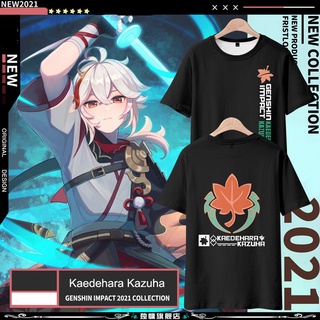 Game Genshin Impact Kaedehara Kazuha Impression Short Sleeve T-shirt lh