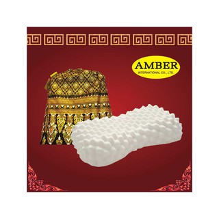 AMBER หมอนยางพารา รุ่น มาสสาจ (ฮาร์ท) สีขาว หมอน หมอน เครื่องนอน บ้าน