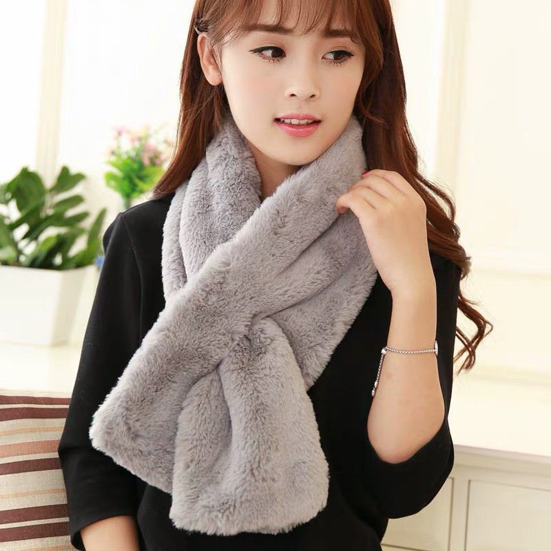 ผ้าพันคอเฟอร์ สวยหรู กันหนาว ขนนุ่ม