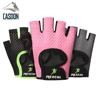 CASDON-พร้อมส่ง ถุงมือปั่นจักรยาน ถุงมือฟิตเนส ถุงมือแบบตัดเห็นนิ้ว กันลื่นเหงื่อ ถุงมือออกกำลังกาย รุ่น RC-R07
