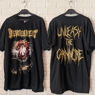 เสื้อยืดผ้าฝ้ายพิมพ์ลายขายดี เสื้อยืด พิมพ์ลาย Devourment BAND