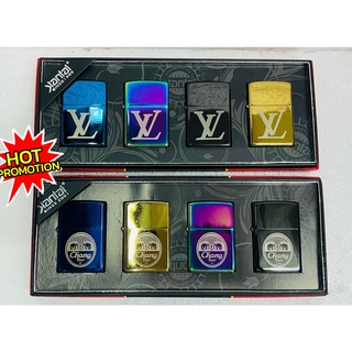 ไฟแช็คน้ำมันสไตล์ซิปโป้ Zippo ลายสวยเป็นที่นิยม น่าสะสม น่าใช้งาน เซ็ตละ 4 ชิ้น/กล่อง