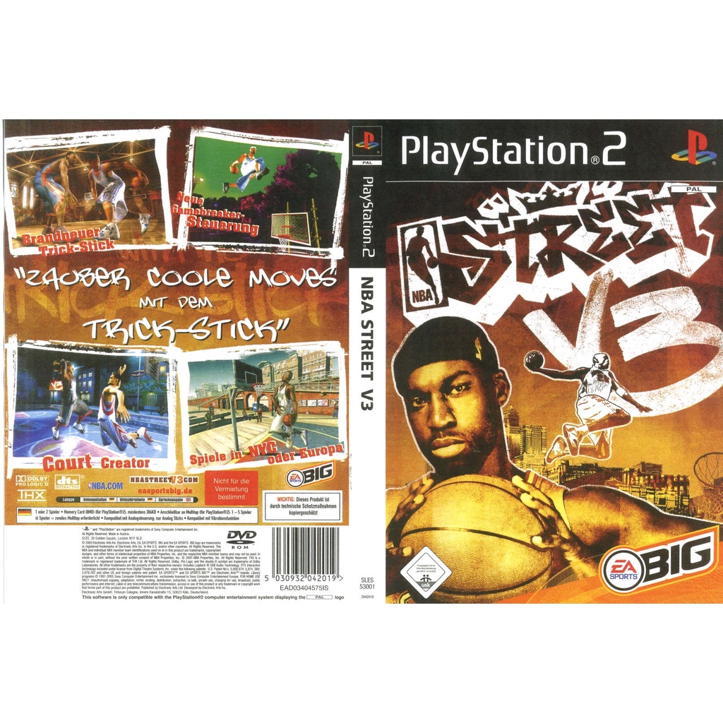 แผ่นเกมส์ PS2 NBA Street V3   คุณภาพ ส่งไว (DVD)