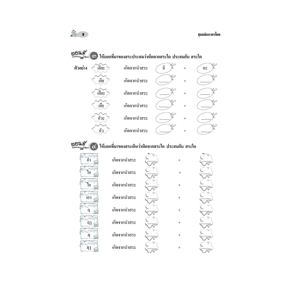 อัจฉริยะภาษาไทย หลักภาษาไทย  ป. 1 - ป.6
