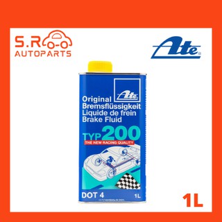 ATE น้ำมันเบรค น้ำมันคลัช เอเต้ TYP200 DOT4 ขนาด 1 L Racing Quality ทนความร้อนสูง