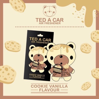 TED A CAR กลิ่นคุกกี้วนิลา/แผ่นน้ำหอมปรับอากาศ หมี🐻