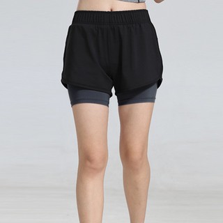 กางเกงออกกำลังกายขาสั้น วิ่ง/ฟิตเนส มีซับด้านใน Running Shorts 2IN1 Doubel Layer