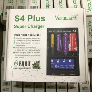 Vapcell แท้💯% เครื่องชาร์จถ่าน vapcell S4 plus Super charger  ชาร์จไว 3A แบบ4ก้อน