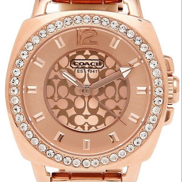COACH นาฬิกาข้อมือผู้หญิง รุ่น 14501701 Mini Boyfriend Rose Gold Tone Bracelet Watch