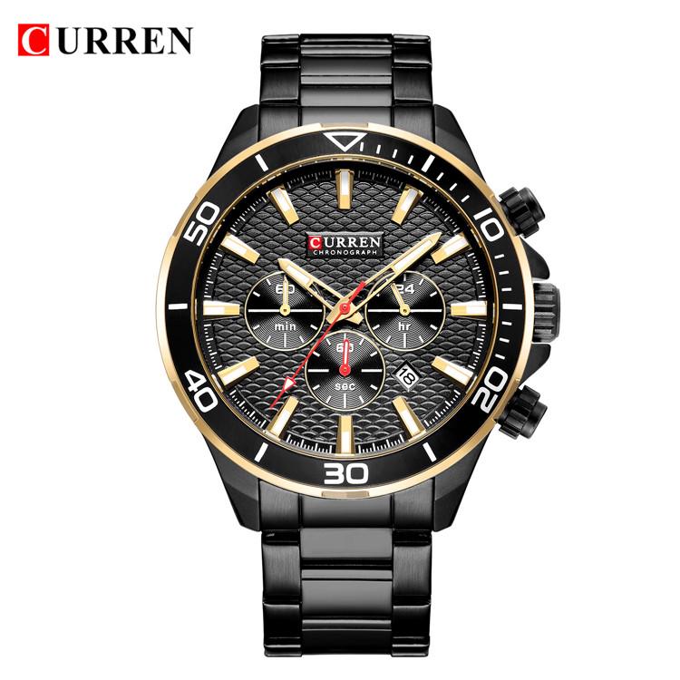 Fashion Quartz Watch Mens Watches Top Brand CURREN Casual Stainless Steel Wristwatch Multifunctional Business Male Clock