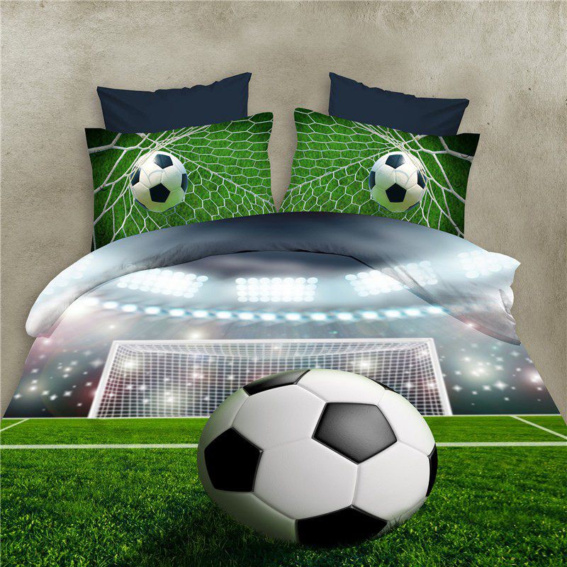 Football Bed Sheets 3D Bedding Sets Quilt Duvet Cover Bed in A Leaf Of ...