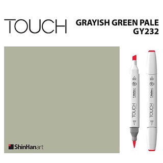 TOUCH TWIN BRUSH MARKER GY232 (GRAYISH GREEN PALE) / มาร์คเกอร์หัวพู่กัน-หัวตัดขนาดกลาง รหัส GY232 (GRAYISH GREEN PALE)