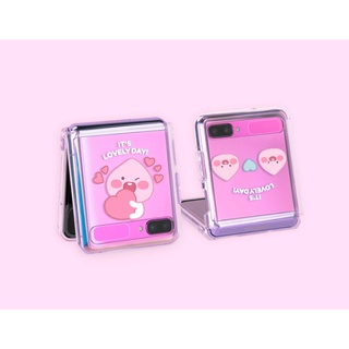 [Samsung Galaxy Z Flip 1 LTE, 5G / Z Flip3] Kakao Little Apeach Original 100% Korean Style Slim Fit Hard Jelly Clear Cute Case 6 Designs