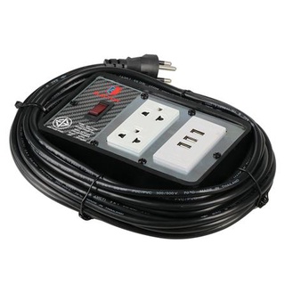 อุปกรณ์ไฟฟ้า ปลั๊กพ่วง ชุดสายไฟพ่วง ELECTON ERB10-USB431010 10 ม. มีคุณภาพผ่านมาตรฐาน